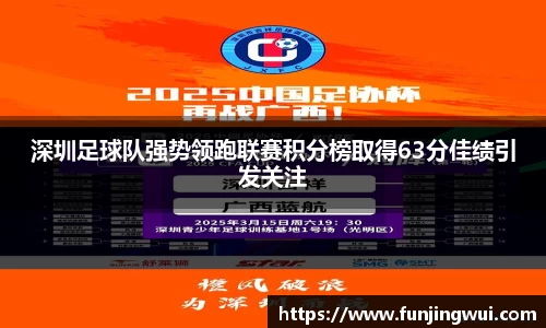 深圳足球队强势领跑联赛积分榜取得63分佳绩引发关注