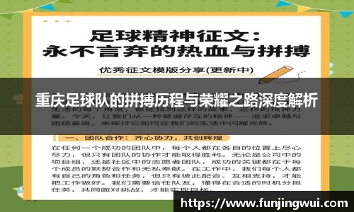 重庆足球队的拼搏历程与荣耀之路深度解析